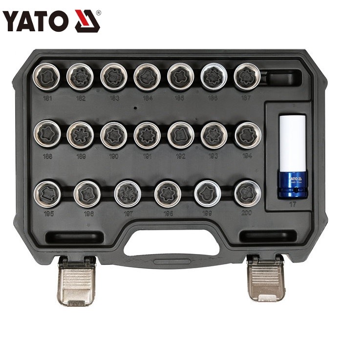 YATO YT-060306 WHEEL NUTS SOCKET SET 21PCS HAND TOOLS SOCKETS,ACCESSORIES & SETS