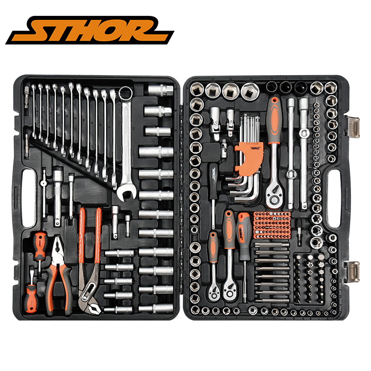 1/2 3/8 1/4 225 PCS Multi Functional Vehicle Toolbox General Tool