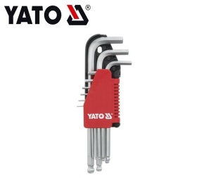 CHIAVE ESAGONALE YATO CON SFERA 9PCS 1,5-10MM LUNGHEZZA CRV YT-0506