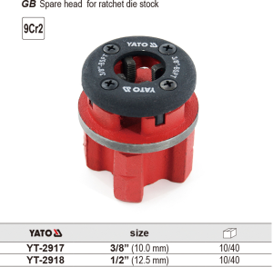 RATCHET DIE STOKLARI ÜÇÜN YATO YEDEK BAŞ 3/8