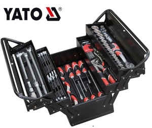 YATO YT-38950 PROFESSIONAL NGA PANALANGIN NGA PAGBALIGYA KUMPLETO NGA TOOL BOX SET TOOL BOX NGA MAY TOOLS 64PCS
