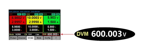 5 and a half digit DVM measurement, ±600V voltage range