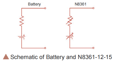 Schematic of Battery and N8361-12-15