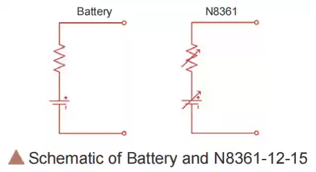 Schematic of Battery and N8361-12-15
