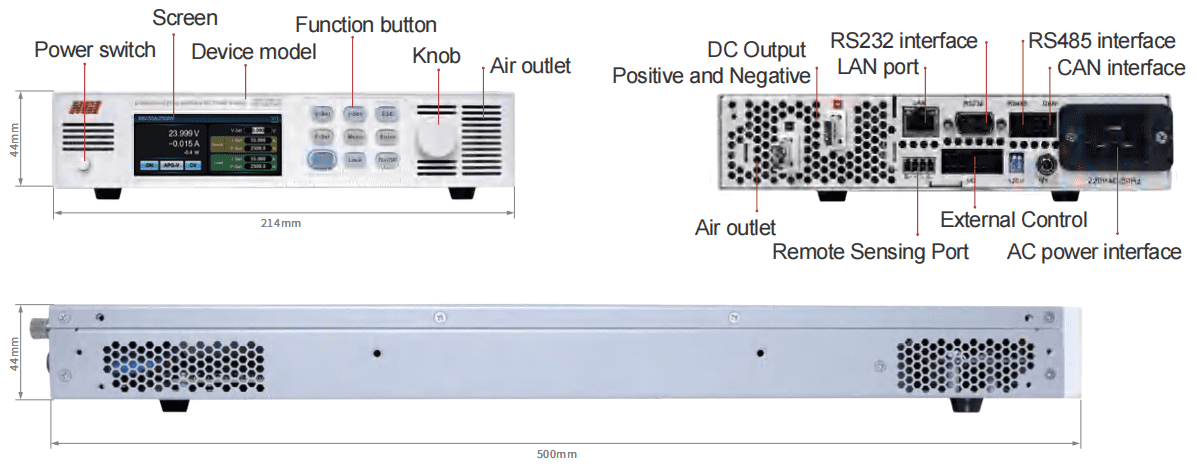 N35100 model dimension