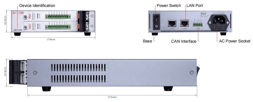 NXI-F1020 product appearance &size NXI-F1020 product appearance &size