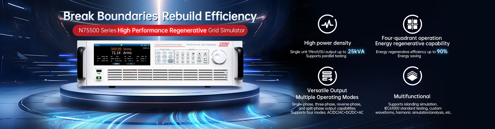 Simulator Grid Regeneratif Prestasi Tinggi Siri N75500