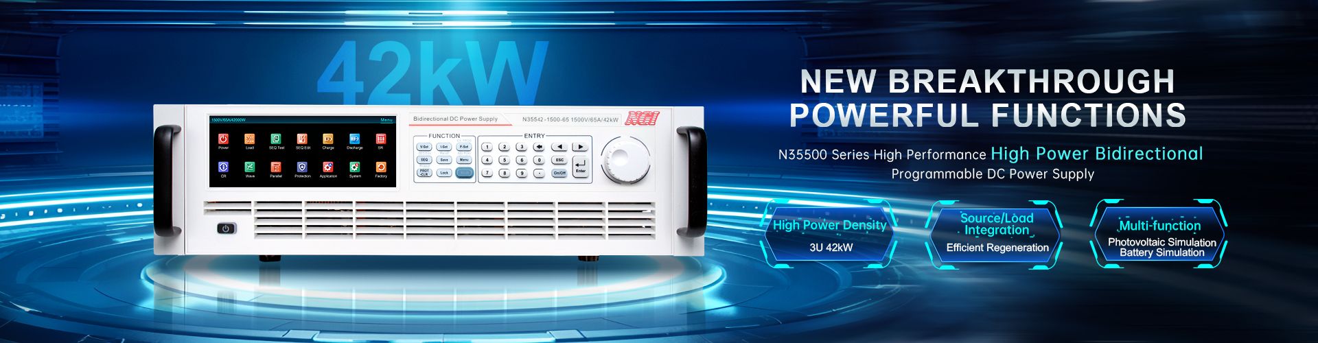 Alimentation CC programmable N3600 (800 à 9000 XNUMX W)