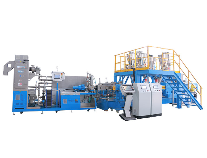 Biomass and mineral powder filled Bio-plastic PLA PBAT compounding line