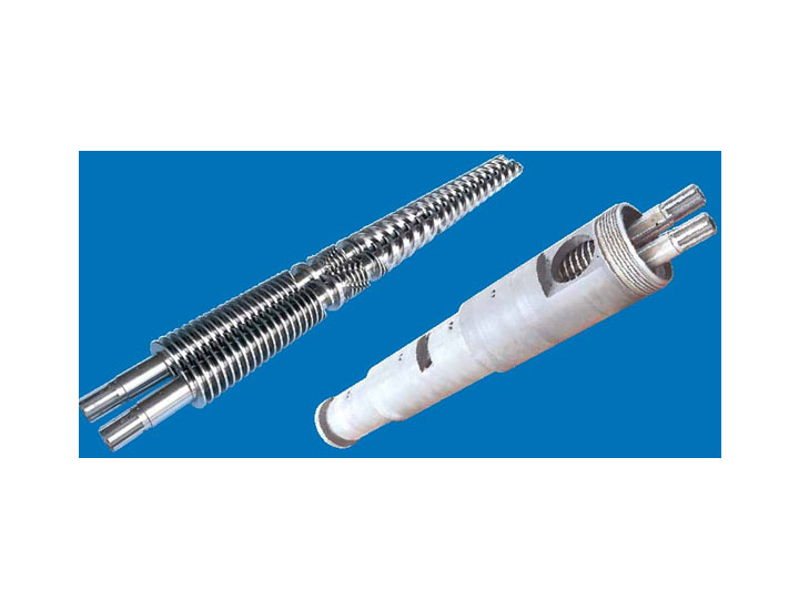 Conical twin screw and barrel