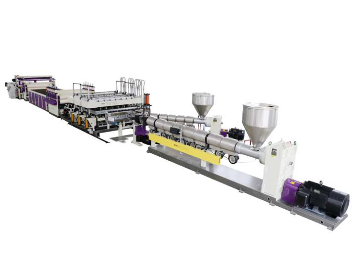 PP Hollow Building Template Board One Mold Double Out Extrusion Line