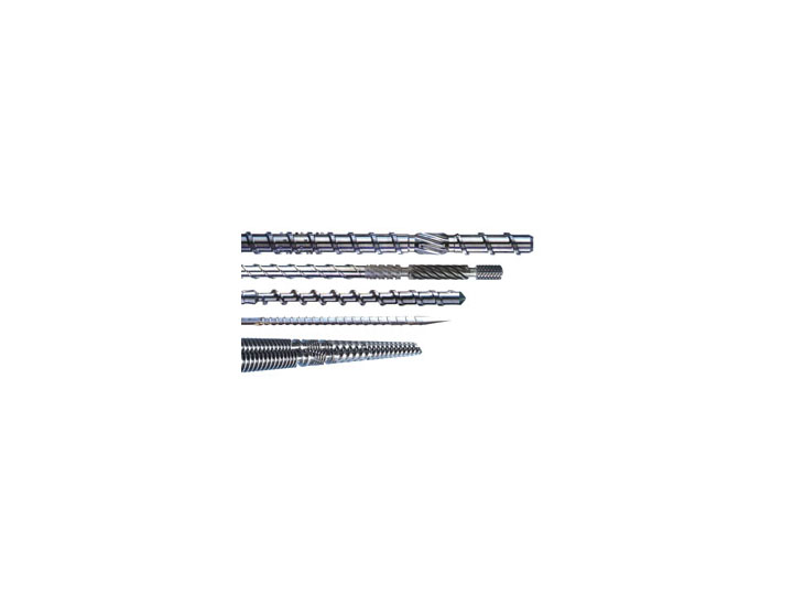 Screw and barrel for extruder