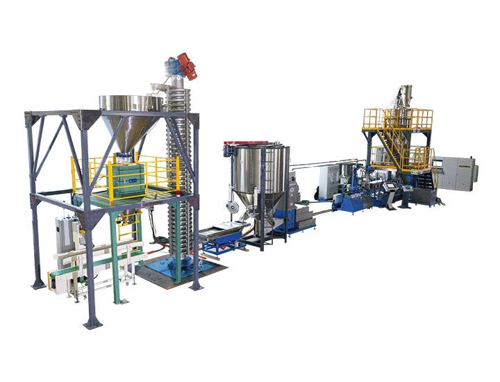 Starch Filled PLA PBAT Twin Screw Compounding And Pelletizing Line