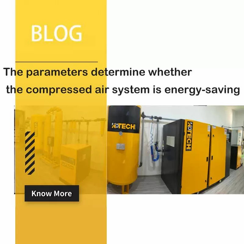 The parameters determine whether the compressed air system is energy-saving