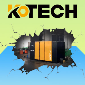 Kotech 110kw tvåstegskompressorinstallation