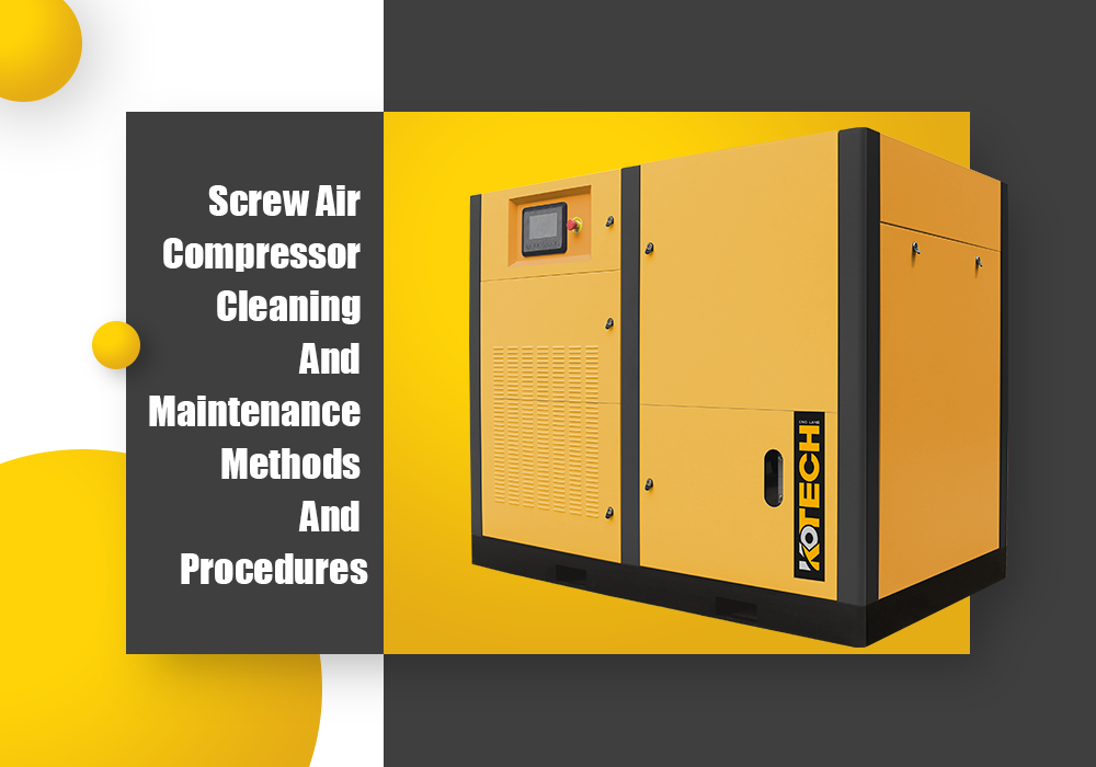 Métodos e procedimentos de limpeza e manutenção do compressor de ar de parafuso