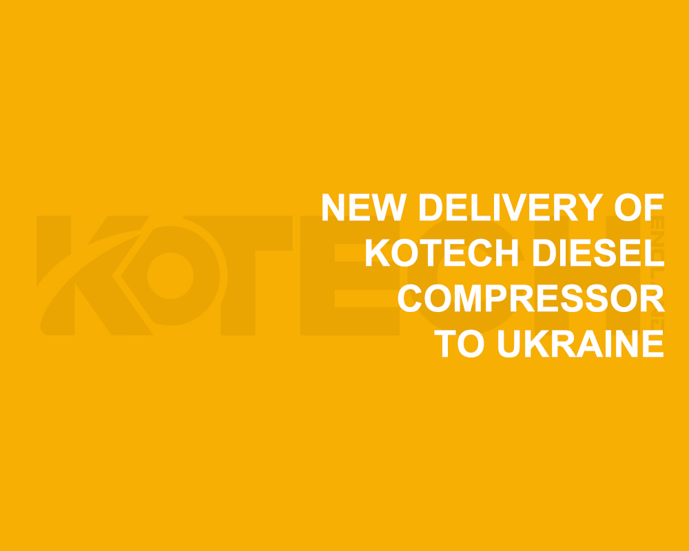 Nouvelle livraison du compresseur diesel Kotech en Ukraine