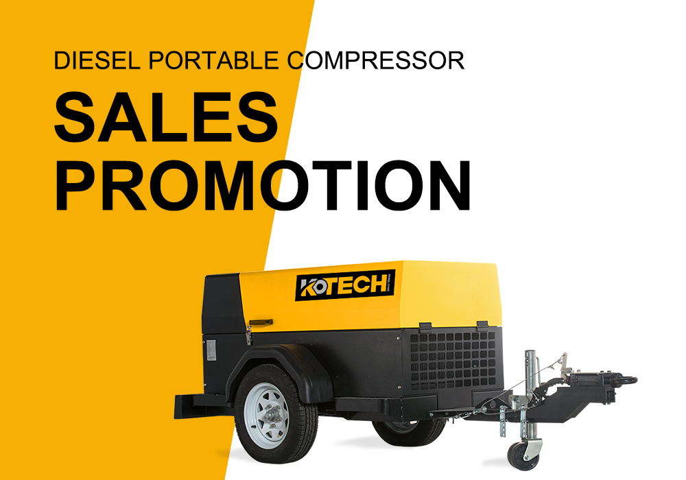 Promotion des ventes pour le compresseur portable diesel