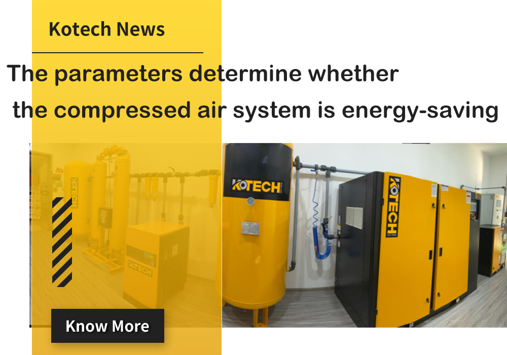 The parameters determine whether the compressed air system is energy-saving