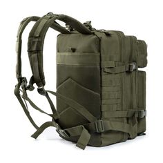Military 3P Tactical 45L Backpack | Army 3 Day Assault Pack | Molle Bag Rucksack | Range Bag This all-purpose, durable outdoor tactical bag allows outdoor enthusiasts to comfortably carry essentials and more with its multi-compartment design. The durable water-resistant fabric ensures high performance and the mesh backing allows breathability in warmer temperatures. The main compartment is spacious and zips close and includes both mesh compartments and additional front storage zip-up compartment