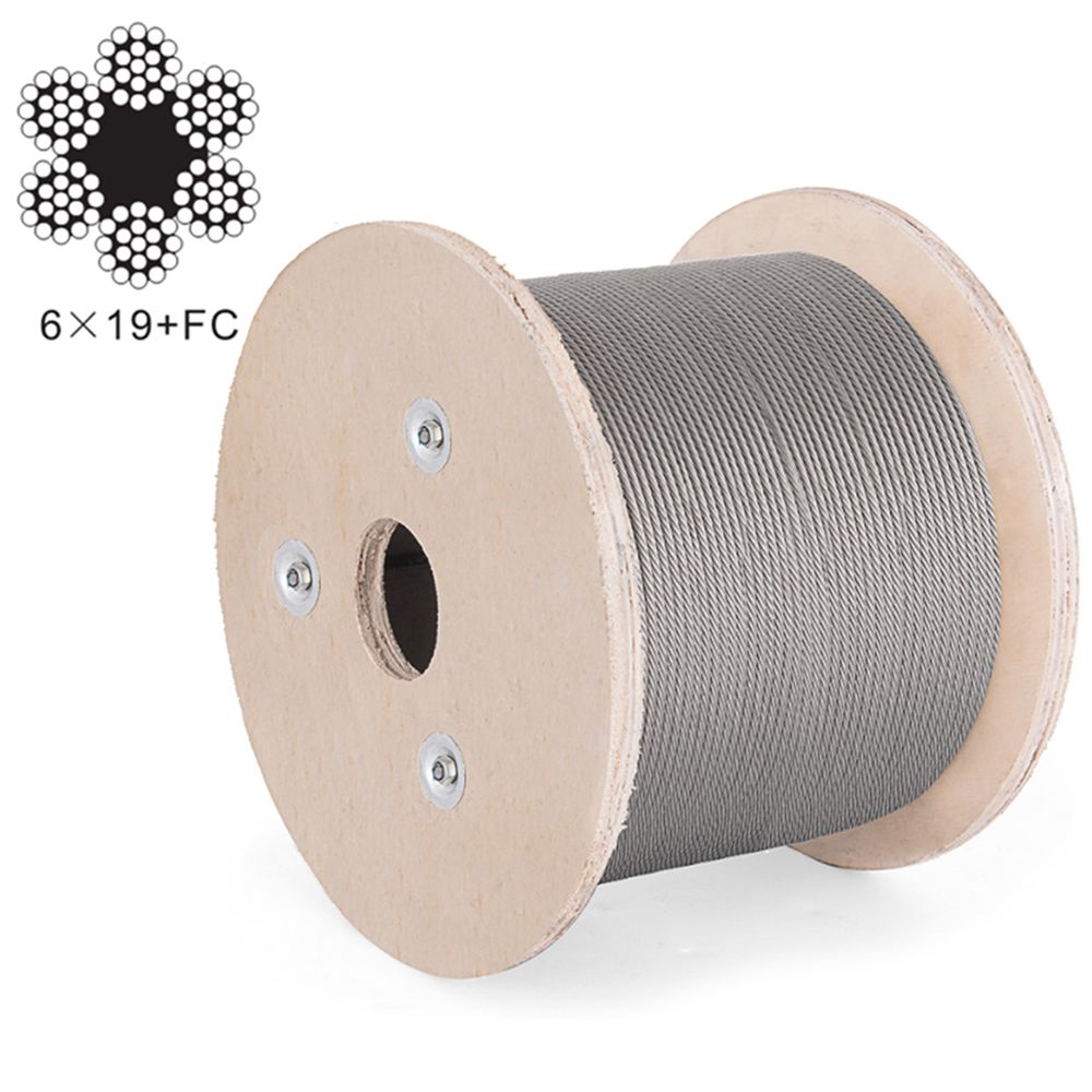 7mm 6x19+FC Flexible Steel Wire Rope Galvanized and Stainless Steel Wire Rope