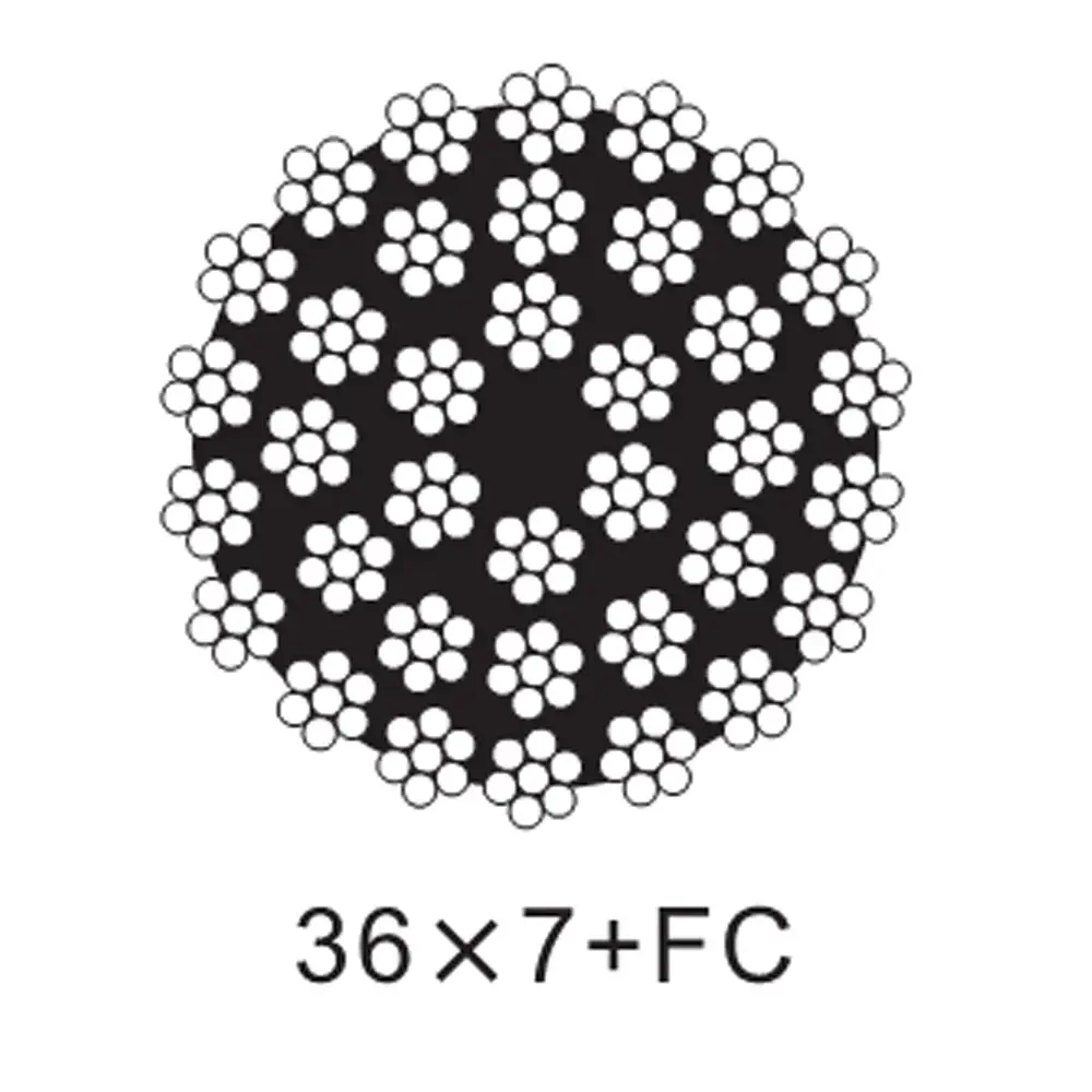 20mm 34x7+FC 36x7+FC Galvanized and Stainless Steel Wire Rope, China ...
