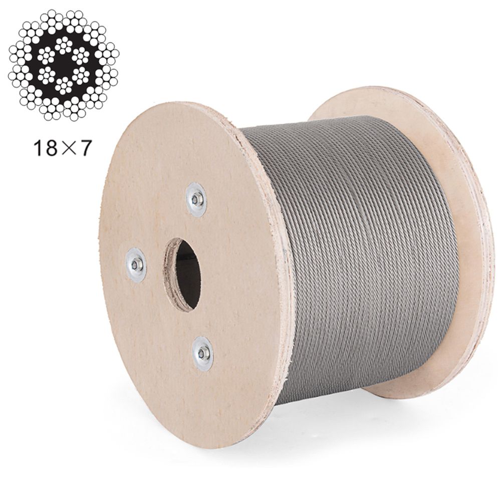 RR-W-410 18x7+FC or 19x7 Rotation Resistant Ungalvanized and Galvanized Wire Rope