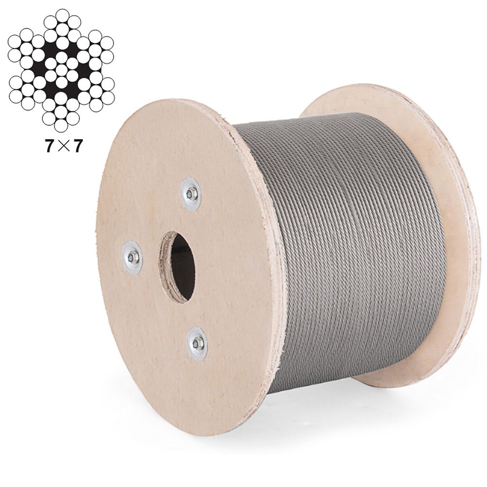 7x7 Galvanized and Stainless Steel Aircraft Cable