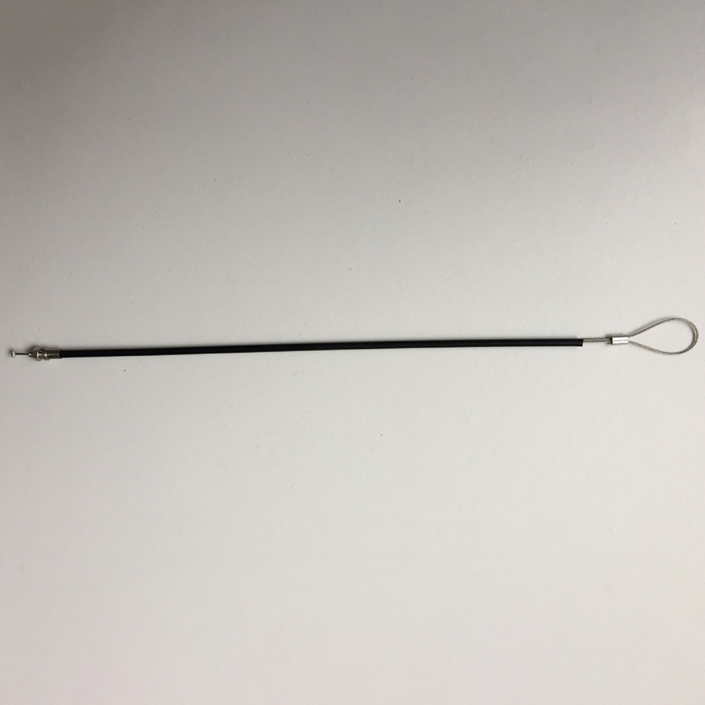 Black Nylon coated 1.5mm to 1.8mm 8x7+1x19 control cable ends are pressure-cast with zinc alloy