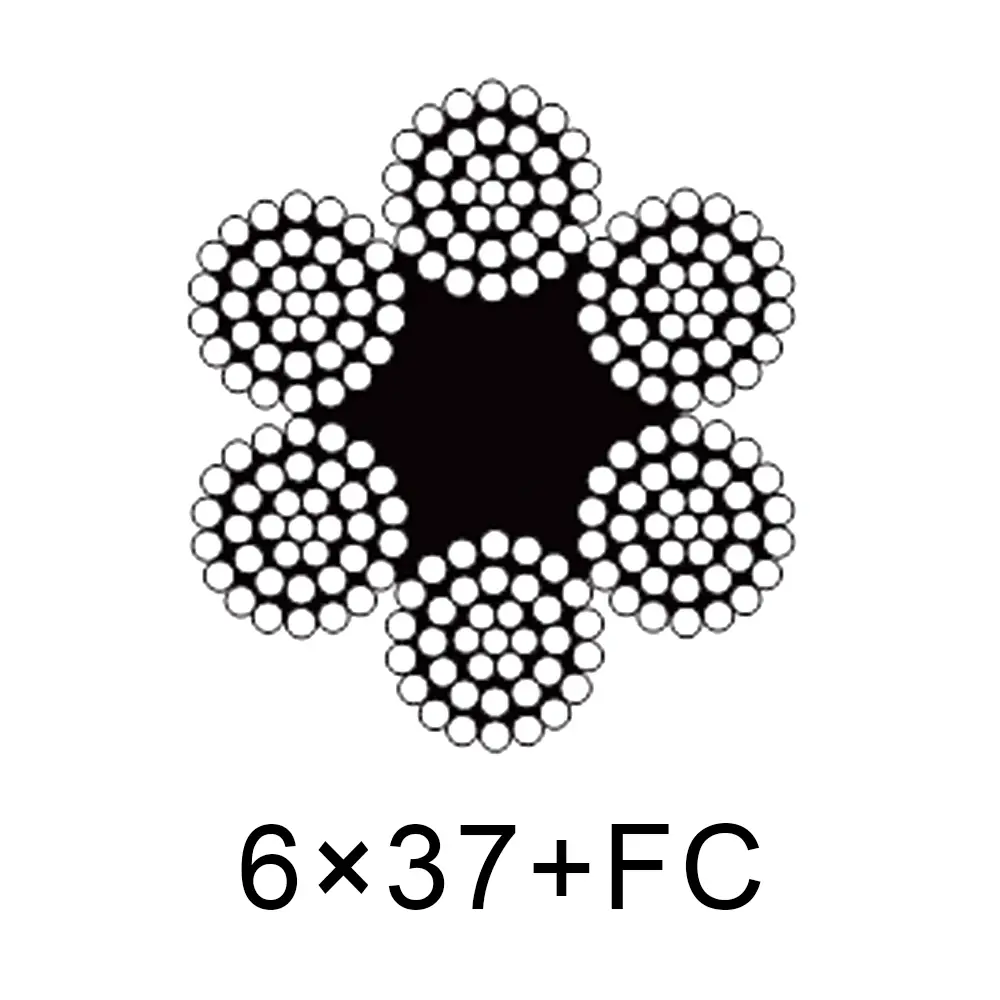 Elevator Wire Rope 6×24+FC 6×37+FC Compensation Rope Steel Rope Wire ...