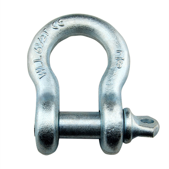 Drop Forged G209 Screw Pin Anchor Shackles US Type High Tensile Galvanized Bow Shackles