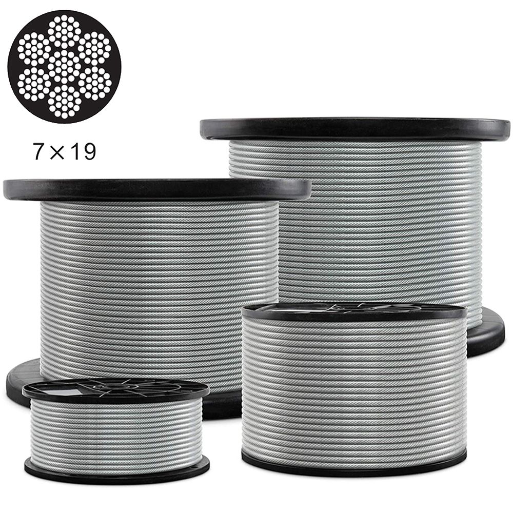7x19 PVC/PP/PE Cable with Coating Steel Rope Wire