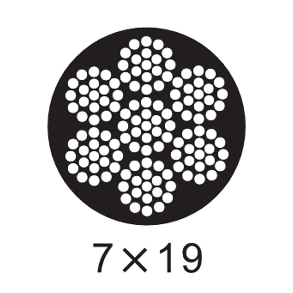 コーティング付きケーブル 7x19