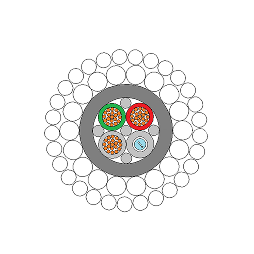 Dragging Composite Steel Wire Armored Cable