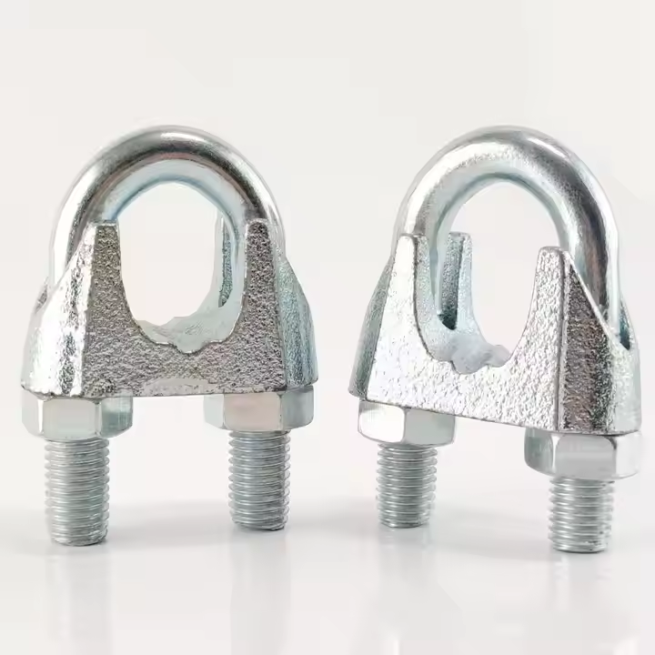 Carbon Steel Wire Rope Clips Zinc Plated Malleable U-Bolt Clamp Fixed Wire Rope Clamp