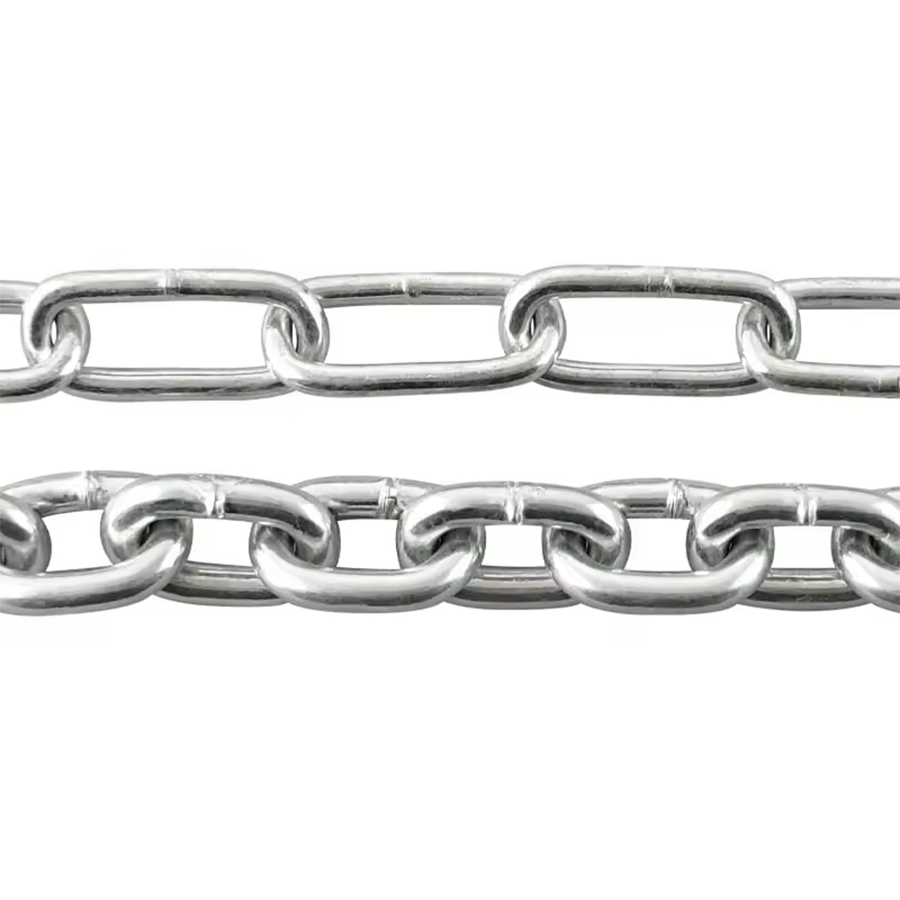 Mild Steel Electro Galvanized Korean Standard Short/Long Link Chain Zinc Plated