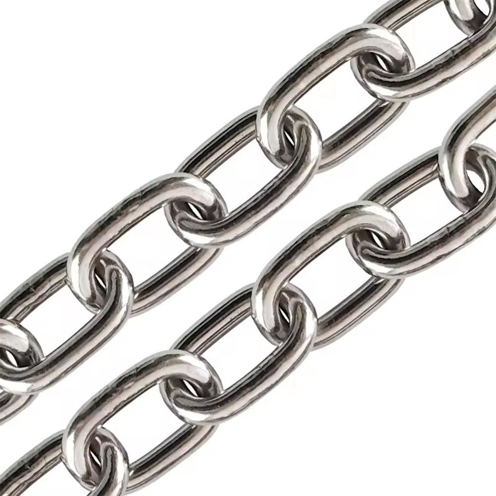 High Polished DIN5685A Stainless Steel Short Long Link Chain DIN5685C