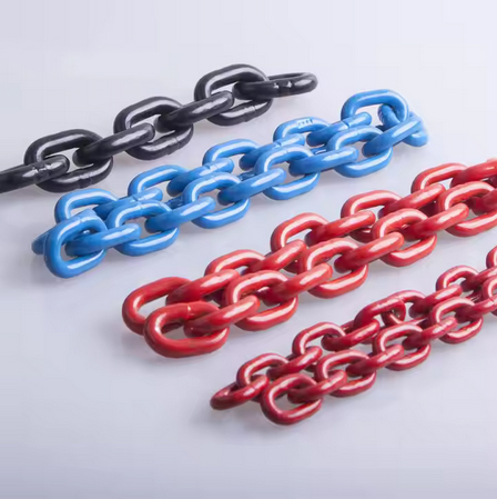 G80 lifting chain blue electrophoretic painted finish EN818-2 standard