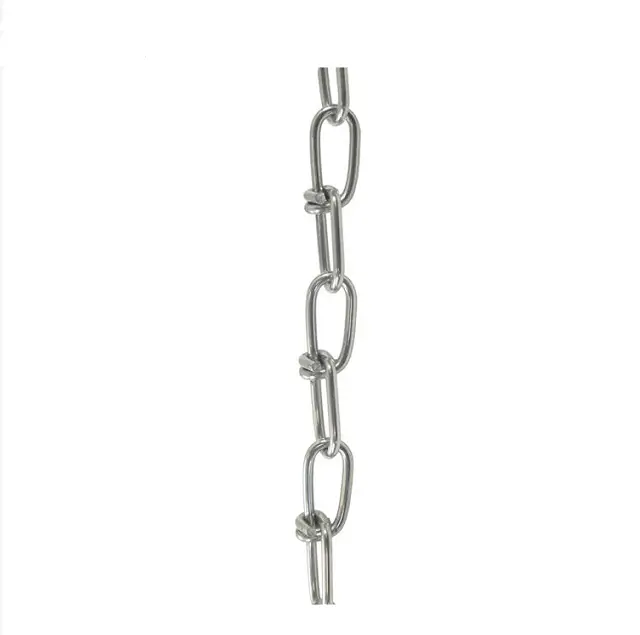 Chain Dbl Loop DIN5686 Weldless Knotted Chain Double Loop Link Chain Stainless Steel ...