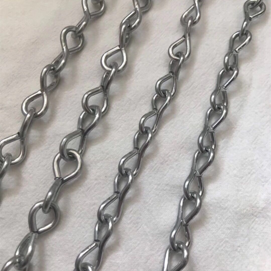 Weldless Twist Link Chain Single Loop Link Chain Decorative Non-Welding Single/Double Jack Chain