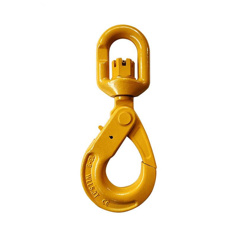 G80 Alloy Steel Clevis Rotated Swivel Self Locking Hook Rigging Lifting Safety Chain