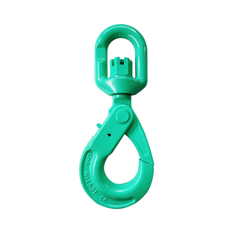 G80 Alloy Steel Clevis Rotated Swivel Self Locking Hook Rigging Lifting Safety Chain