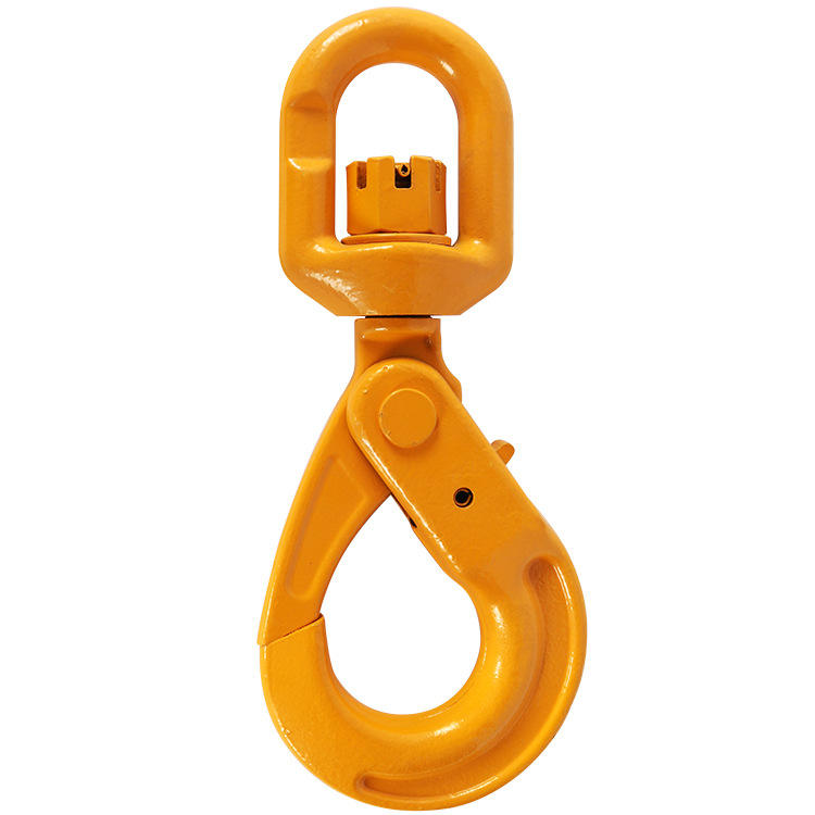 Alloy Steel G80 European Type Swivel Self-Locking Hook for Lifting G80 Lifting Rigging Clevis Selflock Hook