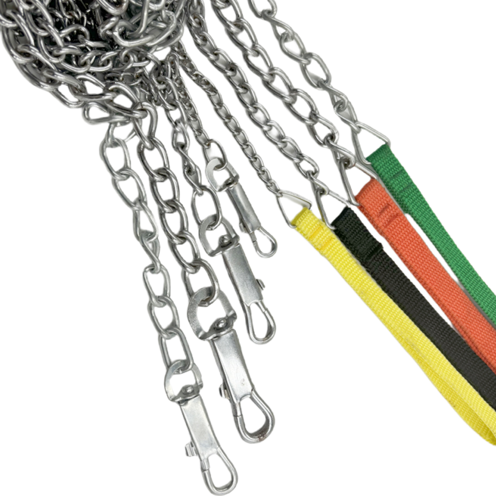 Durable Quality Slip Lead Dog Leash Twisted Chains for Outside Walking and Training