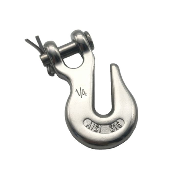 Heavy Duty AISI304/316 Stainless Steel Lifting Safety Crane Hook Clevis Grab Hook