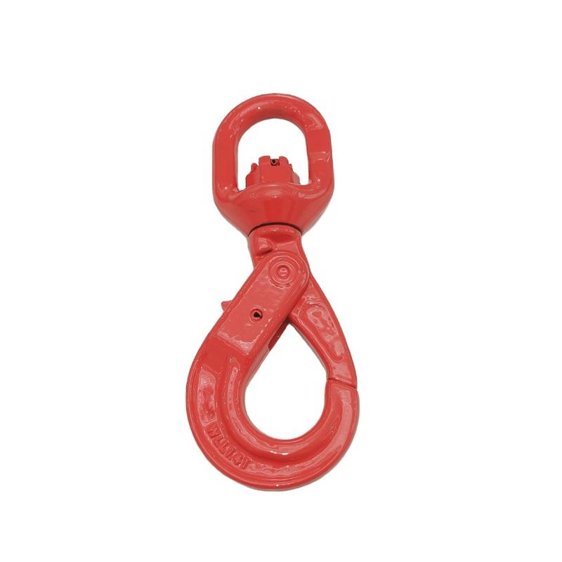 G80 European Type Drop Forged Swivel Self-Locking Hook