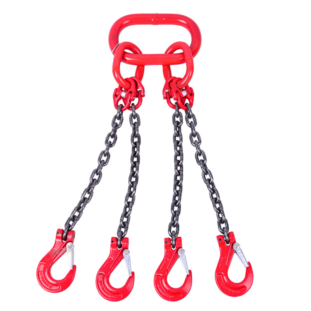 G80 Lift Chain Sling with 4 Legs Safety Grab Hook 5T Capacity