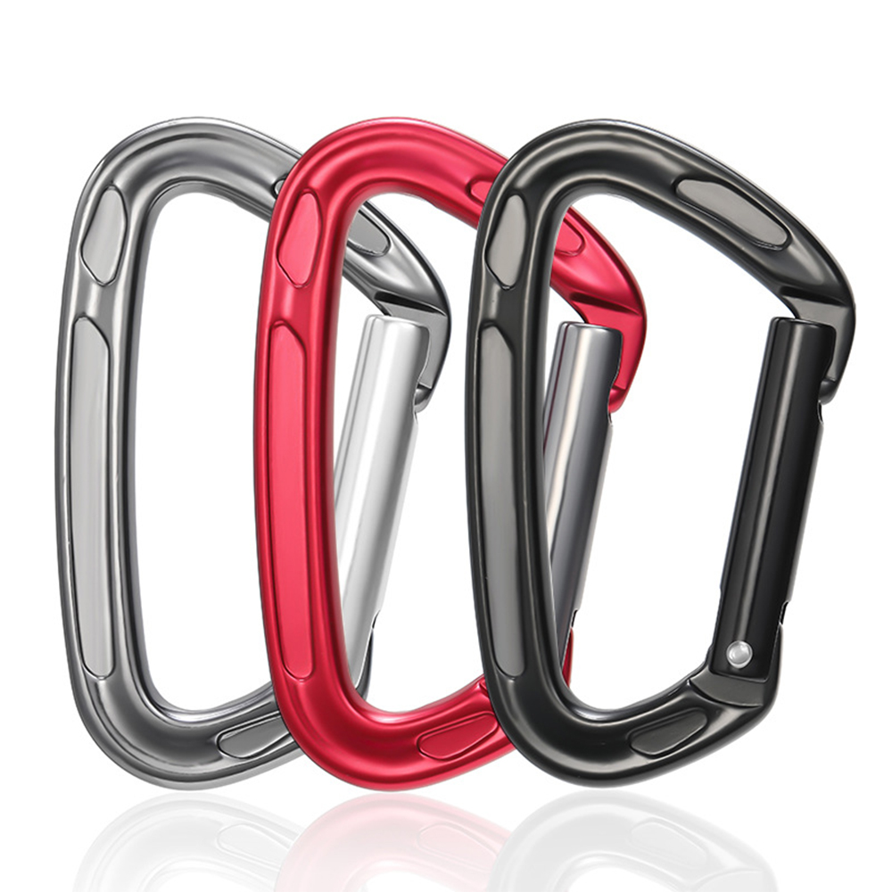CH7101 24KN Snap Hook Multifunctional Safety Buckle D-type Locking Carabiner Outdoor 7075 Aluminum Climbing Carabiner Clip