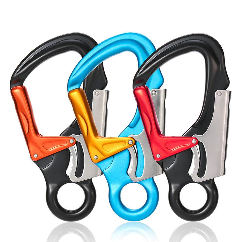 CH7110TN 35kN CE/UIAA K-type Auto Locking Double Action Snap Hook Aluminum Heavy Duty Directional Climbing Carabiner Clip