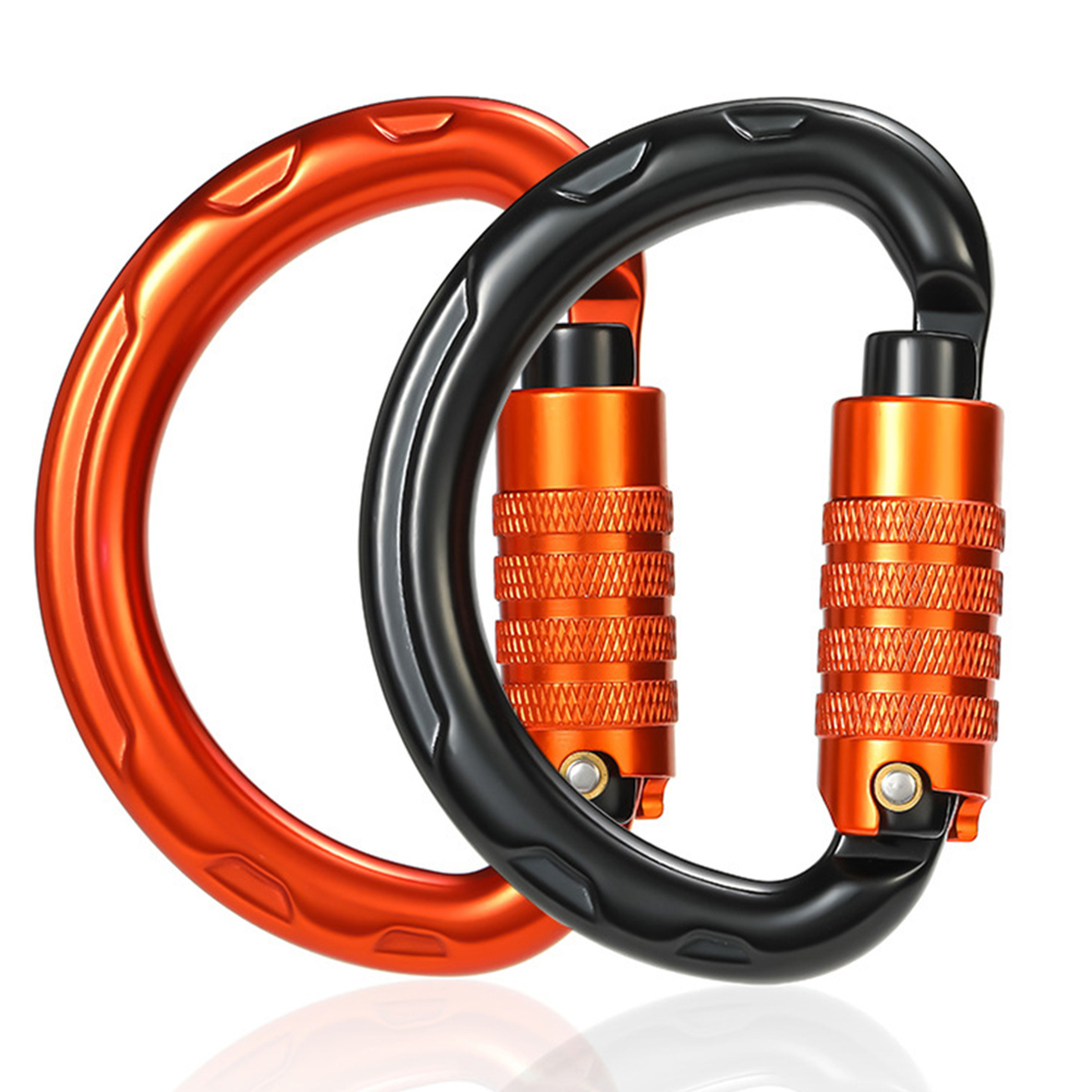 CH7116TN3 20KN 7075 Aviation Aluminum D-shape Climbing Hooks Outdoor Carabiner Clip Auto Locking Climbing Carabiner